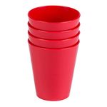 Conjunto de Copos Fresc 350ml 4 Peças Vermelho em Polipropileno Linha Tropical Vemplast