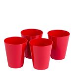 Conjunto de Copos Fresc 350ml 4 Peças Vermelho em Polipropileno Linha Tropical Vemplast 7