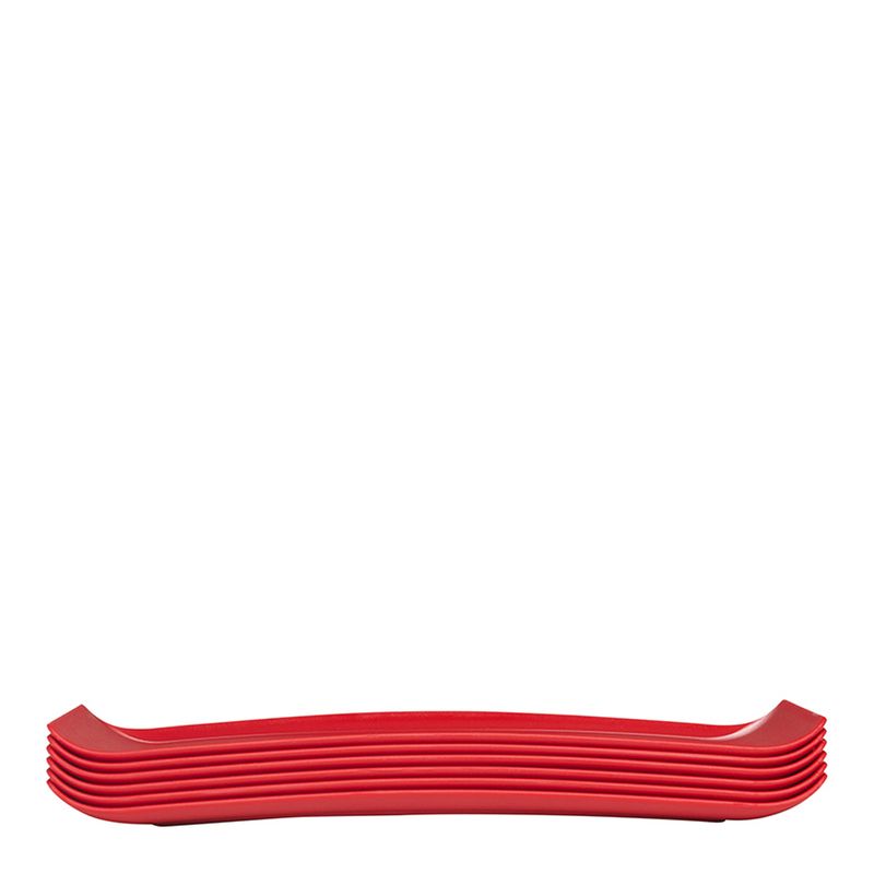 Conjunto de Bandejas Coffee 15x30 6 Peças Vermelho em Polipropileno Linha Tropical Vemplast 2