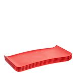 Conjunto de Bandejas Coffee 15x30 6 Peças Vermelho em Polipropileno Linha Tropical Vemplast 4