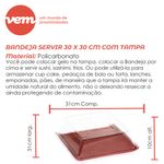 Bandeja-Servir-Quadrada-Com-Tampa-30x30-Natural-em-Policarbonato-Linha-Profissional-Cook-Vemplast-Infor