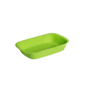 Travessa Servir Retangular 800ml Verde em Polipropileno Linha Tropical VEM