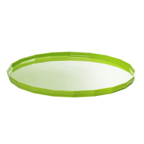 Bandeja Elegance Redonda Aro 30 Verde em Polipropileno Linha Tropical VEM