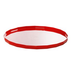Bandeja Elegance Redonda Aro 30 Vermelha em Polipropileno Linha Tropical VEM