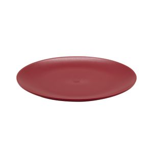 Prato Elegance Redondo 30cm Vermelho em Policarbonato Linha Profissional Cook VEM