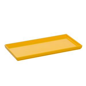 Prato Square Retangular 13,5x27 Amarelo em Polipropileno Linha Tropical VEM
