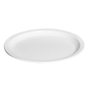 Prato Elegance Raso Redondo 25cm Branco em Policarbonato Linha Profissional Cook VEM