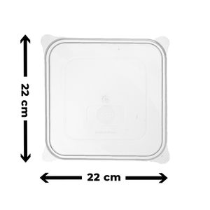 TAMPA DE SILICONE PARA POTE ORGANIZADOR 8L - 22X22 CM - HERMETIC CAPS - SILICONE