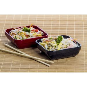 Travessa Cheff Quadrada 250ml Vermelha em Polipropileno Linha Tropical VEM