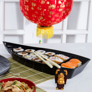 Conjunto de Barca Sushi 3,5L 6 Peças Laranja em Polipropileno Linha Tropical VEM