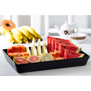 Conjunto de Travessa Stillo Rasa 4,5L 8 Peças Laranja em Polipropileno Linha Tropical VEM