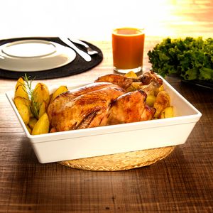 Travessa Stillo Retangular 5L Preta em Policarbonato Linha Profissional Cook VEM