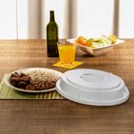 Cloche-Elegance-Redondo-275cm-Branco-em-Policarbonato-Linha-Profissional-Cook