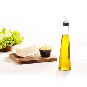 Conjunto de Galheteiro Cisne Para Azeite 500ml 2 Peças Natural em Policarbonato Linha Profissional Cook VEM