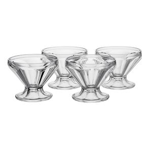 Conjunto de Taça Paris 150ml 4 Peças Natural em Policarbonato Linha Profisional Cook VEM