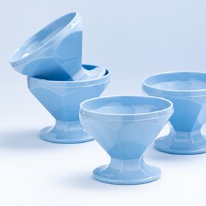 Taça Caribe de Sobremesa 150ml Azul em Polipropileno Linha Tendências VEM