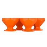 Conjunto-de-Taca-de-Sobremesa-Caribe-150ml-4-Pecas-Laranja-em-Polipropileno-Linha-Tropical