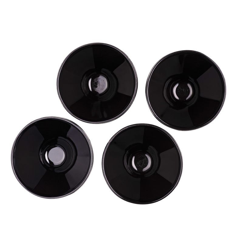 Conjunto-de-Taca-de-Sobremesa-Caribe-150ml-4-Pecas-Preto-em-Polipropileno-Linha-Tropical