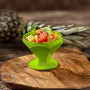 Conjunto de Taça de Sobremesa Caribe 150ml 4 Peças Verde em Polipropileno Linha Tropical VEM