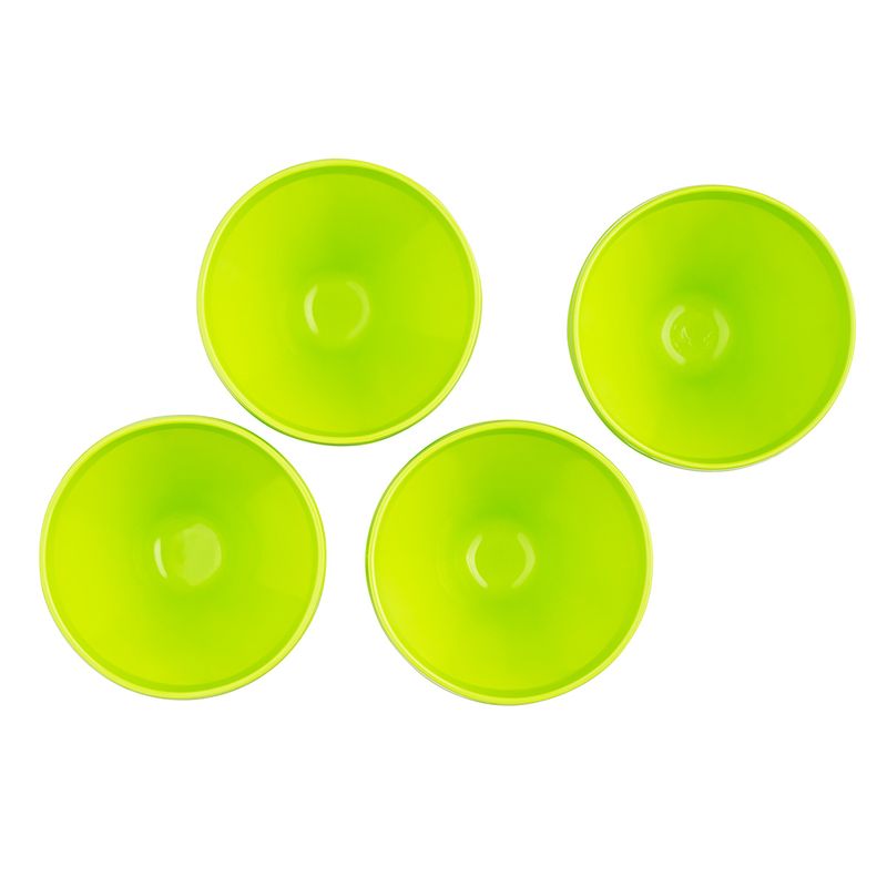 Conjunto-de-Taca-de-Sobremesa-Caribe-150ml-4-Pecas-Verde-em-Polipropileno-Linha-Tropical