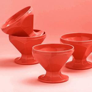 Taça Caribe Para Sobremesa 150ml Coral em Polipropileno Linha Tendências VEM