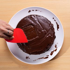 Espátula de Confeitaria 12,5x9cm Vermelha em Silicone Linha Prepare VEM