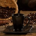 Xicara-Elegance-Para-Cafe-80ml-Preta-em-Policarbonato-Linha-Profissional-Cook