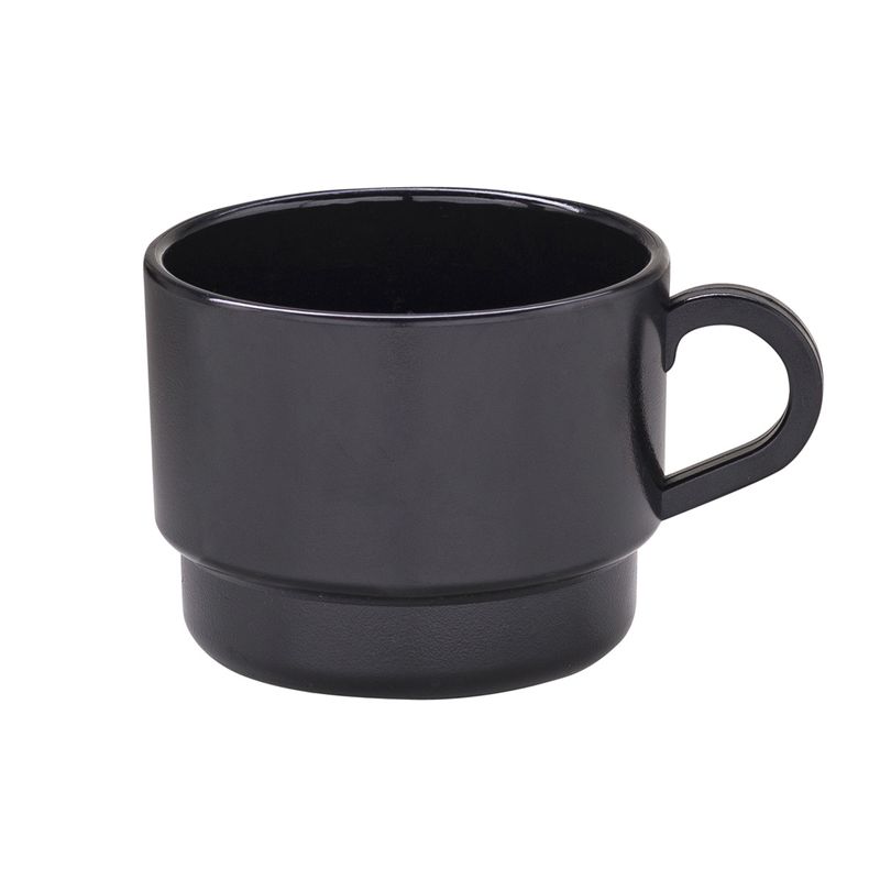 Xicara-Para-Cha-250ml-Preta-em-Policarbonato-Linha-Profissional-Cook