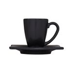 Xicara-Elegance-Para-Cafe-Com-Pires-80ml-Preta-em-Policarbonato-Linha-Profissional-Cook