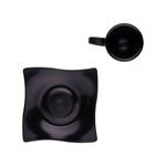 Xicara-Elegance-Para-Cafe-Com-Pires-80ml-Preta-em-Policarbonato-Linha-Profissional-Cook
