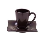 Xicara-Elegance-Para-Cafe-Com-Pires-80ml-Marrom-em-Policarbonato-Linha-Profissional-Cook-