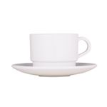 Xicara-Elegance-Para-Cha-Com-Pires-250ml-Branca-em-Policarbonato-Linha-Profissional-Cook
