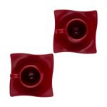 Conjunto-de-Xicaras-com-Pires-Elegance-80ml-2-Pecas-Vermelho-em-Policarbonato-Linha-Profissional