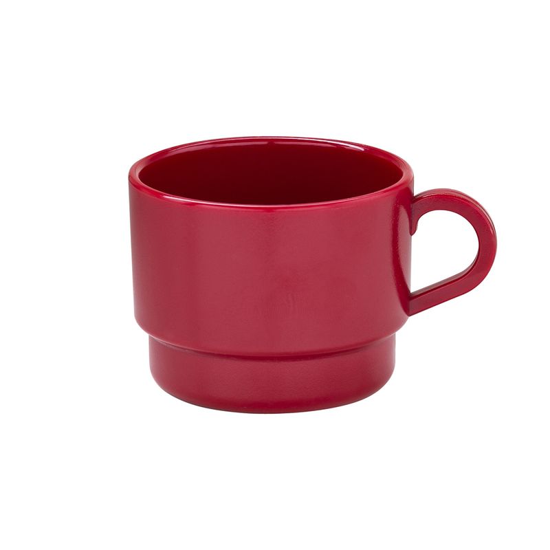 Xicara-Para-Cha-250ml-Vermelha-em-Polipropileno-Linha-Elegance