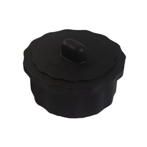 Pote Gourmet Bliss com Tampa 150ml Preto em Silicone