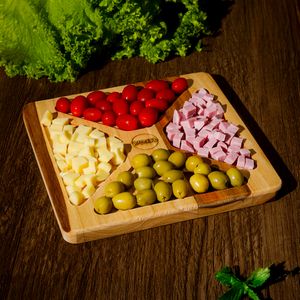 Petisqueira Wooden Glow Quadrada 29cm em Madeira Teca