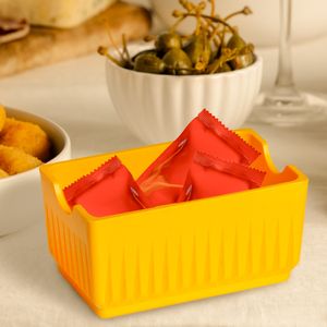 Porta Sachê Elegance Amarelo em Polipropileno Linha Tropical
