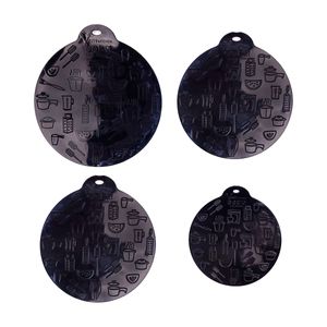 Conjunto 4 Almofadas de Silicone Pretas Para Fogão De Indução Magnética