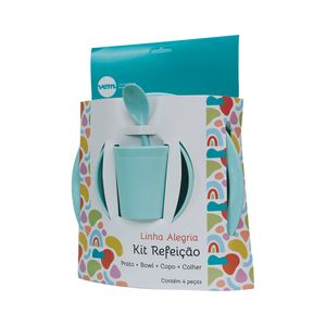 Kit Refeição Infantil Linha Alegria Verde em Polipropileno