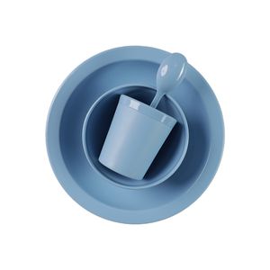 Kit Refeição Infantil Linha Alegria Azul em Polipropileno