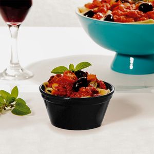 Ramequim Cheff 90ml Preto em Polipropileno Linha Tropical