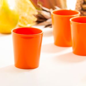 Copo Fresc Redondo 200ml Laranja em Polipropileno Linha Tropical VEM