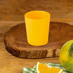 Copo Fresc Redondo 200ml Amarelo em Polipropileno Linha Tropical VEM