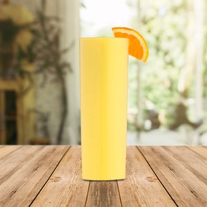 Copo Long Drink Slim 300ml Amarelo Claro em Polipropileno Linha Tendência VEM