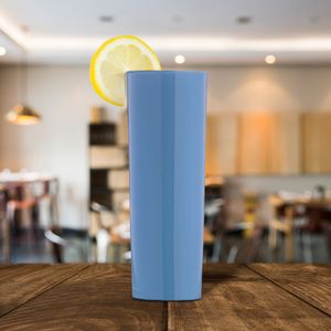 Copo Long Drink Slim 300ml Azul em Polipropileno Linha Tendência VEM