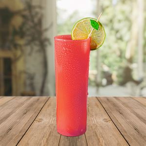 Copo Long Drink Slim 300ml Coral em Polipropileno Linha Tendência VEM