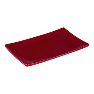 Prato Oriental Retangular 14x20 Vermelho em Policarbonato Linha Profissional Cook VEM