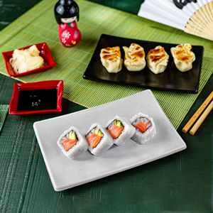 Prato Oriental Retangular 14x20 Marmore em Policarbonato Linha Profissional Cook VEM