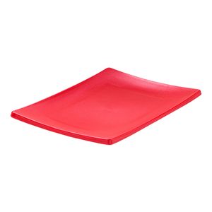 Prato Oriental Retangular 14x20 Vermelho em Polipropileno Linha Tropical Vemplast