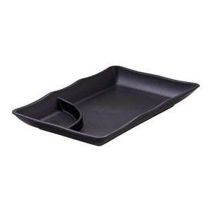 Prato Para Sushi Retangular 11,5x19,5 Preto em Polipropileno Linha Tropical VEM